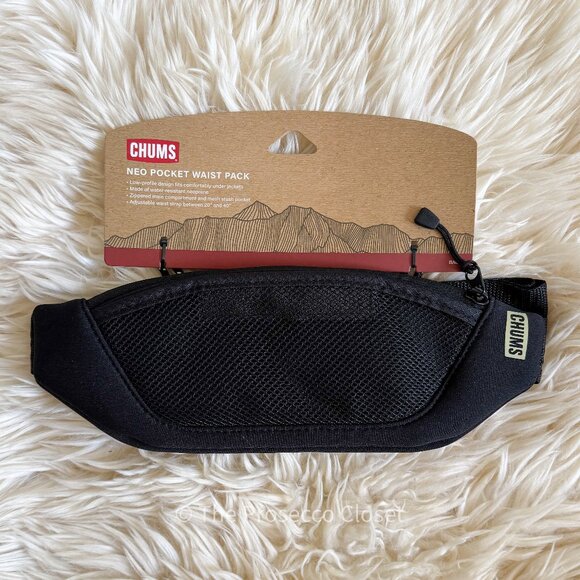NWT Chums Neo Pocket Waist Pack Black (OS) - Picture 1 of 5